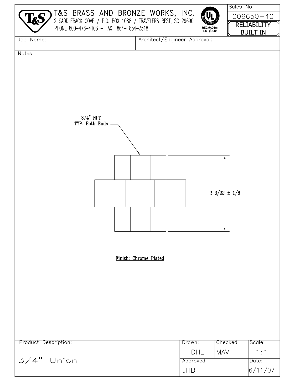 T&S Brass 006650-40 User Manual