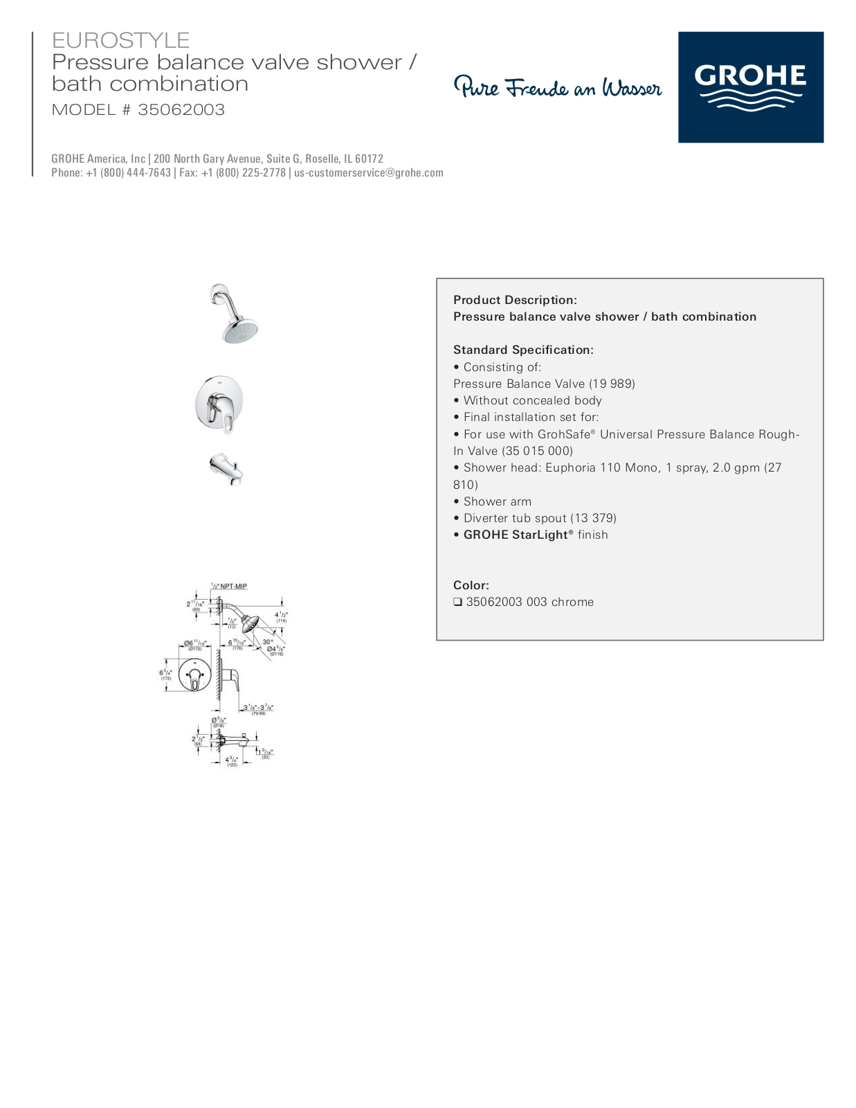 GROHE GRH5415 Specifications - ManualMachine.com