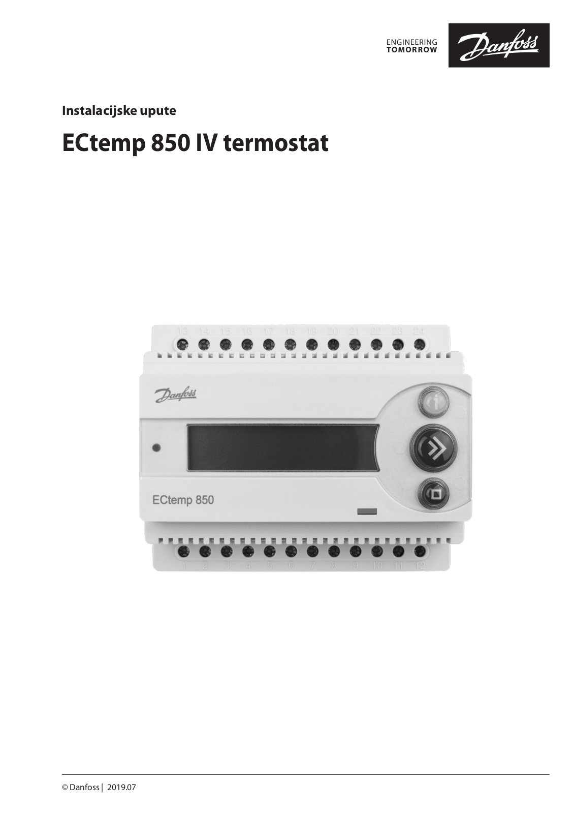 Danfoss ECtemp 850 IV Installation guide