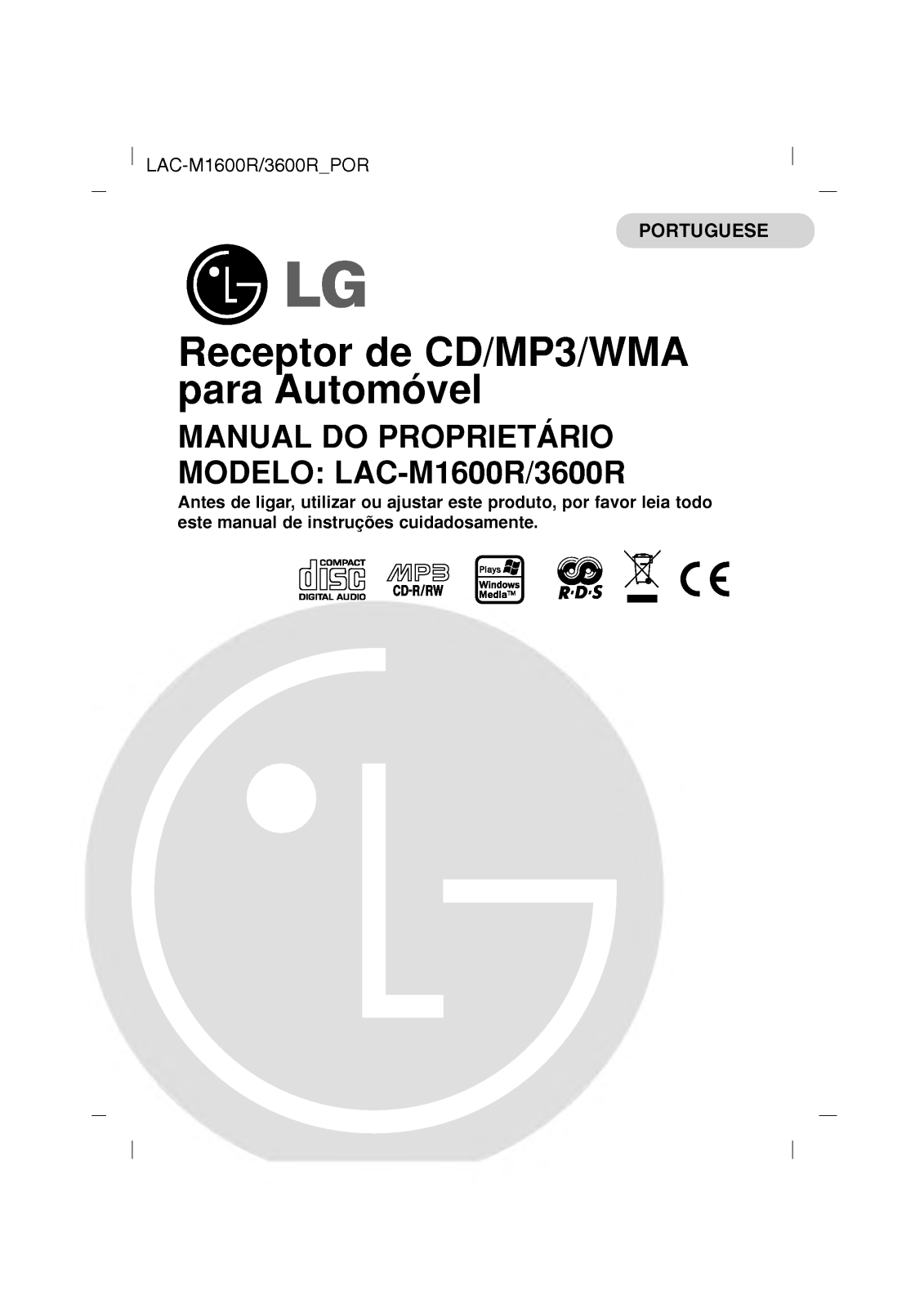 Lg LAC-M3600R, LAC-M1600R User Manual