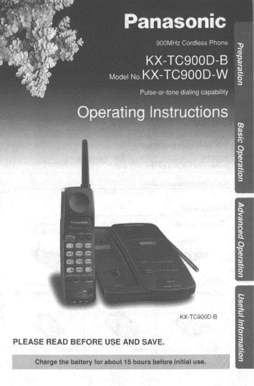 Panasonic KX-TC900D-B, KX-TC900D-W User Manual