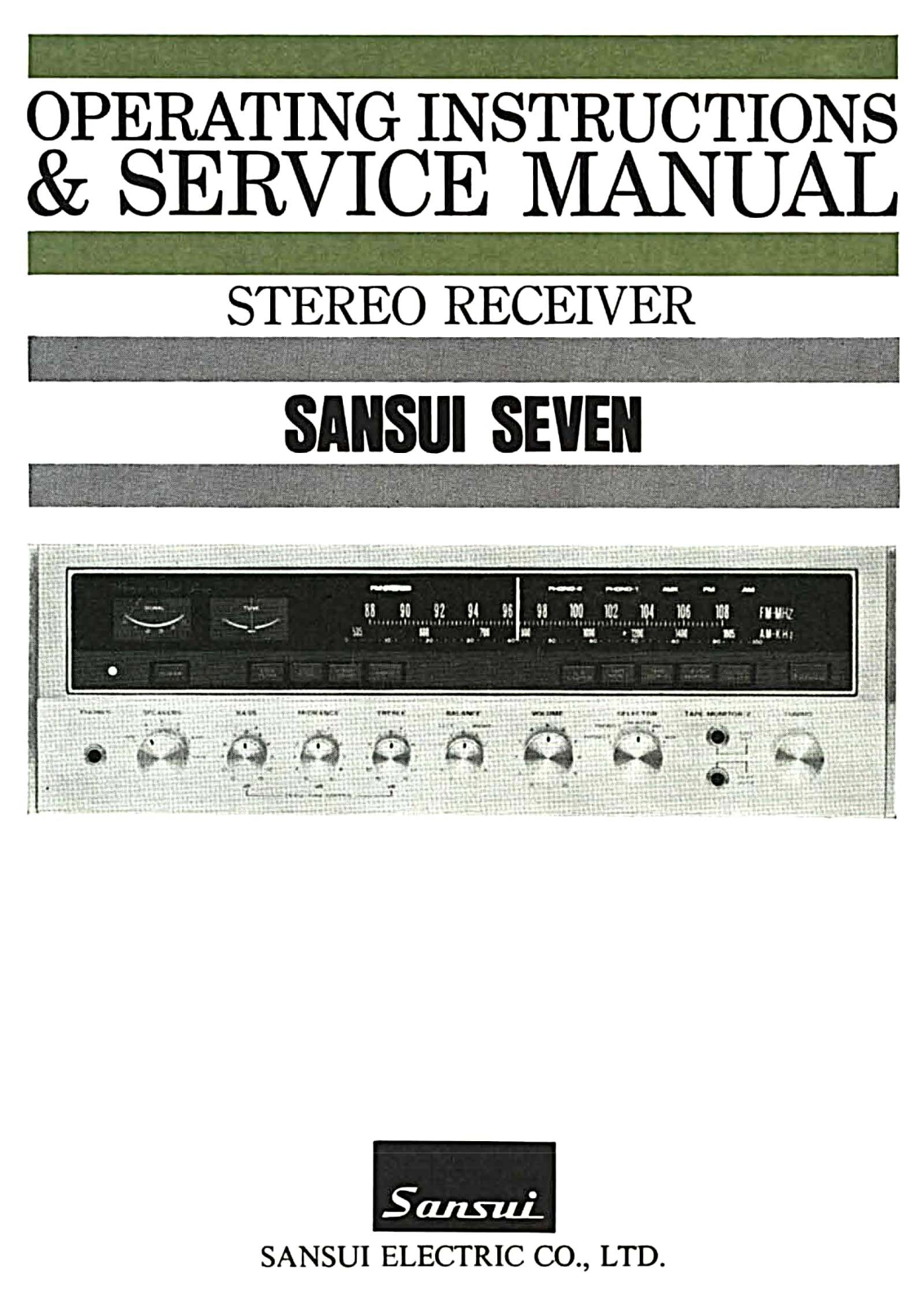 Sansui Seven Service Manual