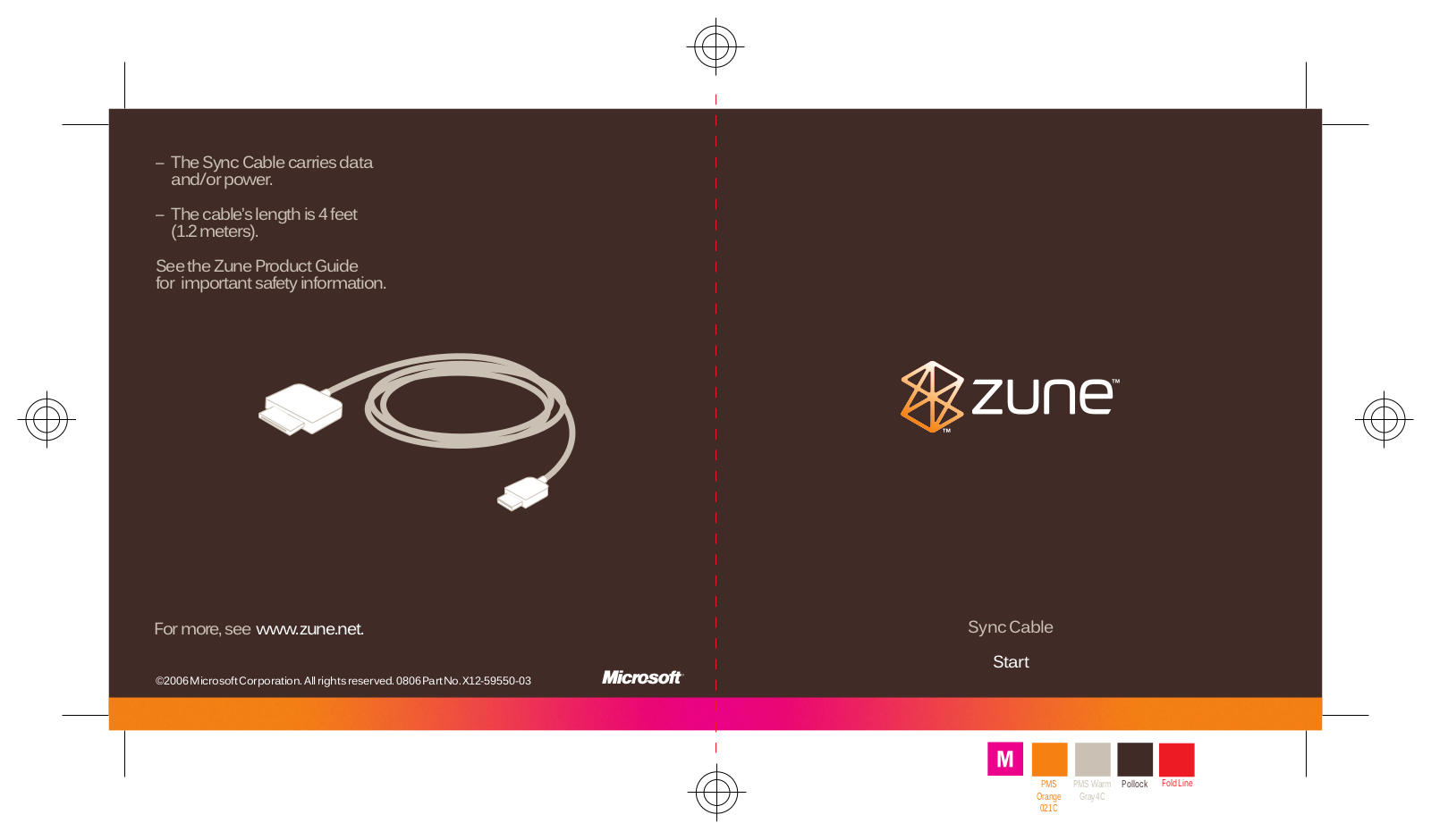 ZUNE Sync cable start guide