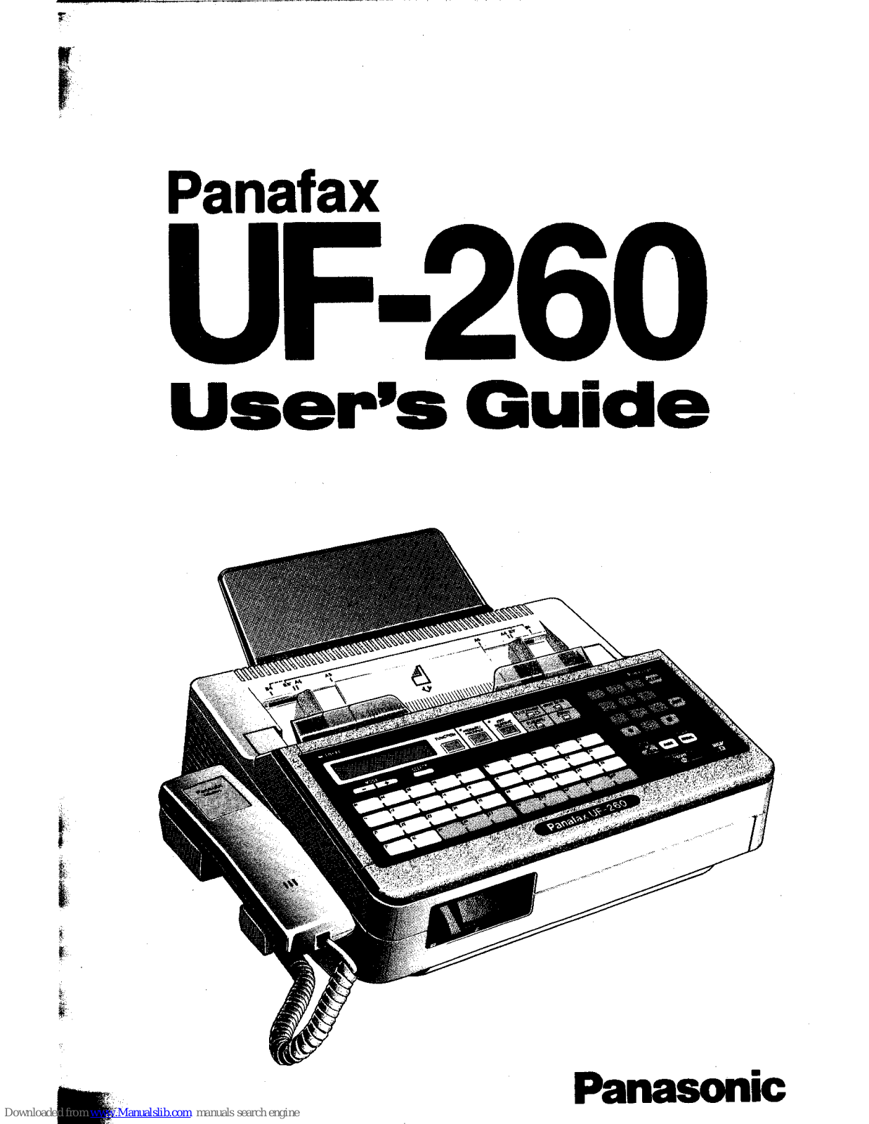 Panasonic Panafax UF-260 User Manual