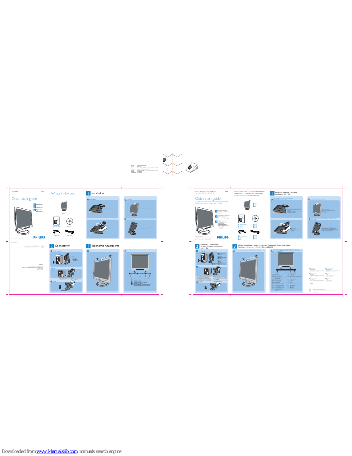 Philips 170S7FG/00, 170S7FB/00, 170S7FS/00, 170S7FS/05, 170S7FG/05 Quick Start Manual - ManualMachine.com