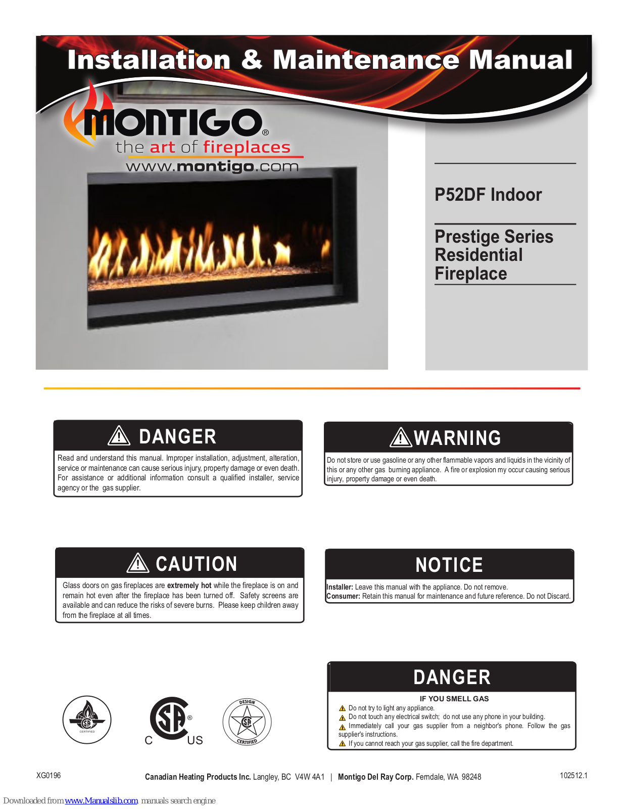 Montigo P52DF, P52DF Indoor Maintance Manual