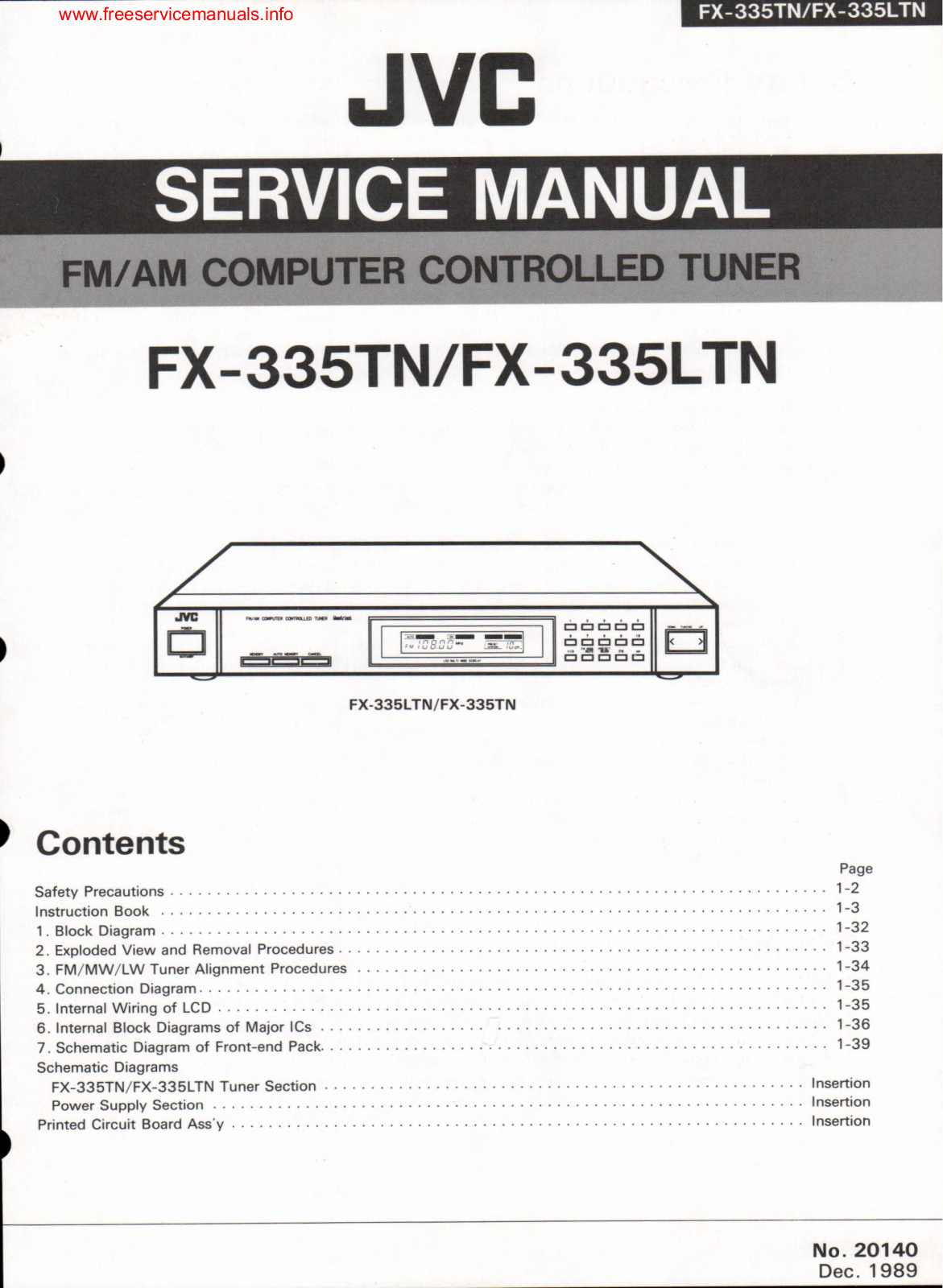 JVC FX-335ltn Service Manual