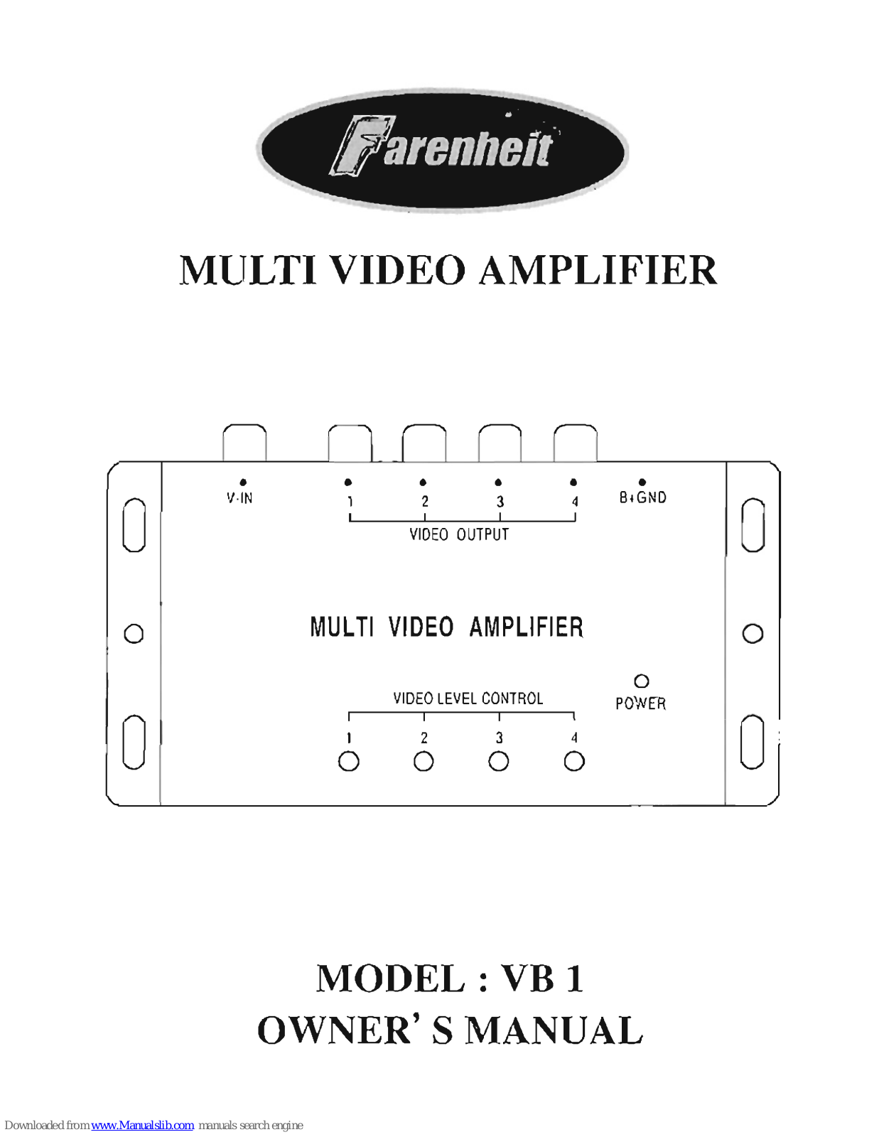 Farenheit VB 1 Ownersmanual