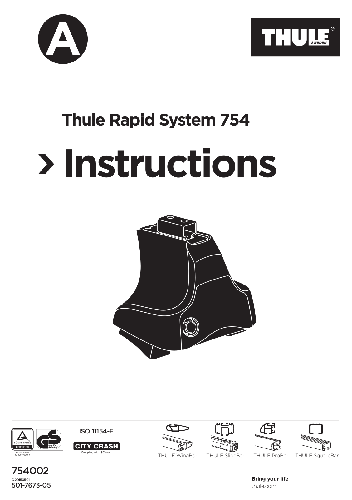 Thule Rapid System 754 User guide