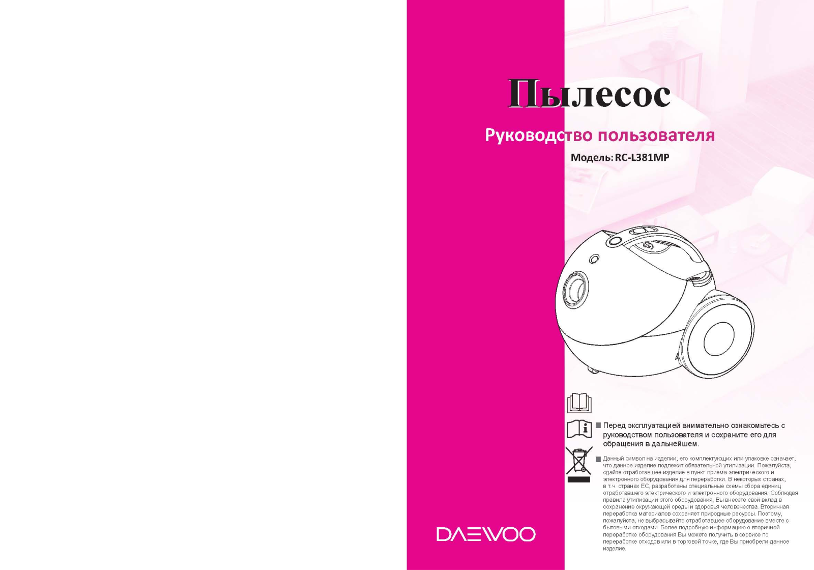 Daewoo RC-L381MP User Manual