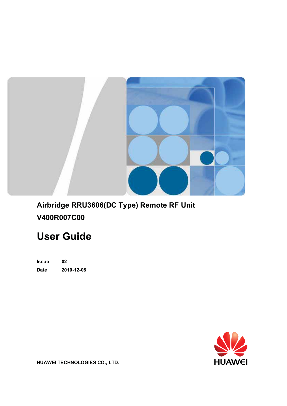 Huawei RRU3606 800AB Installation Manual