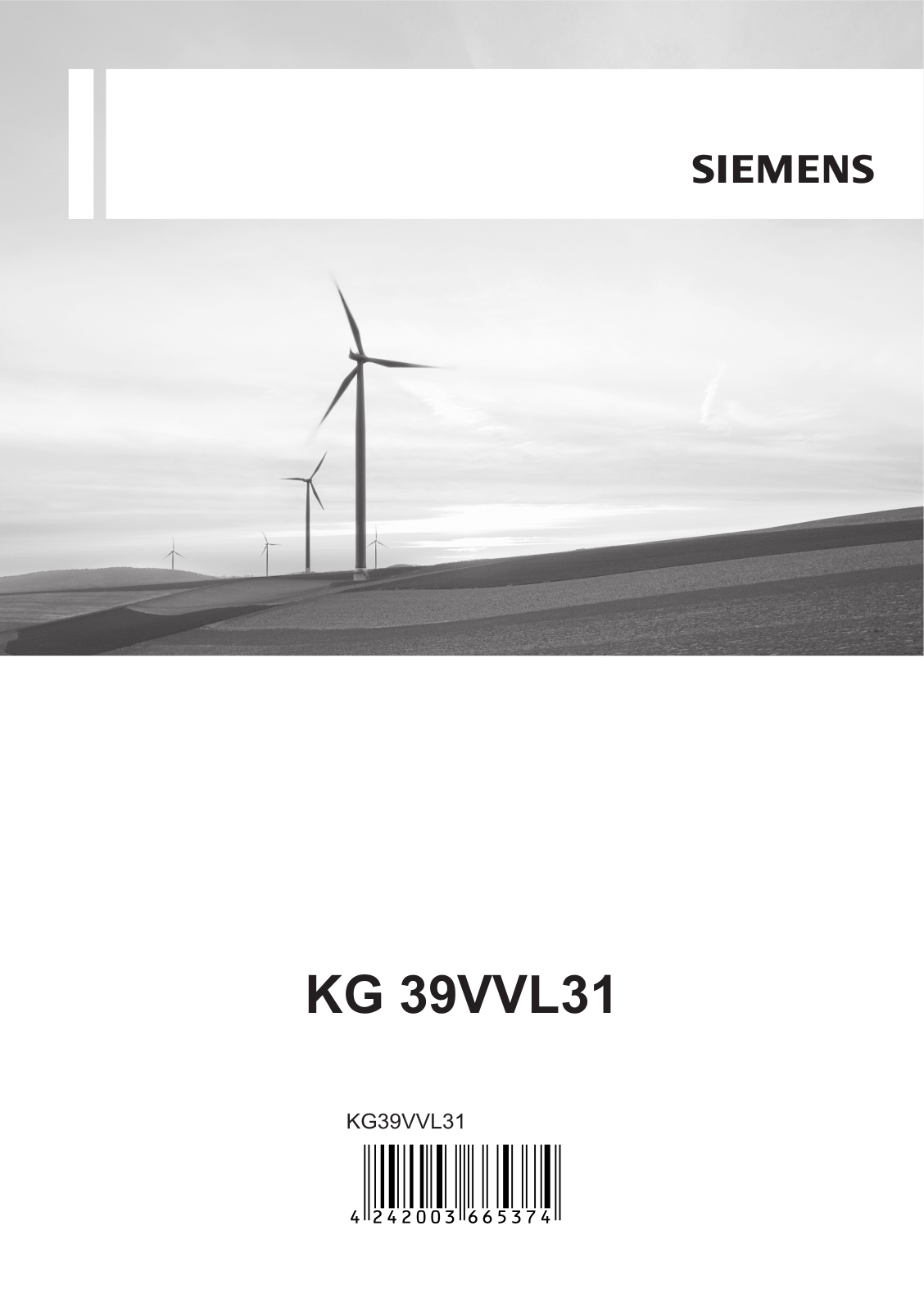 Siemens KG 39VVL31 User Manual