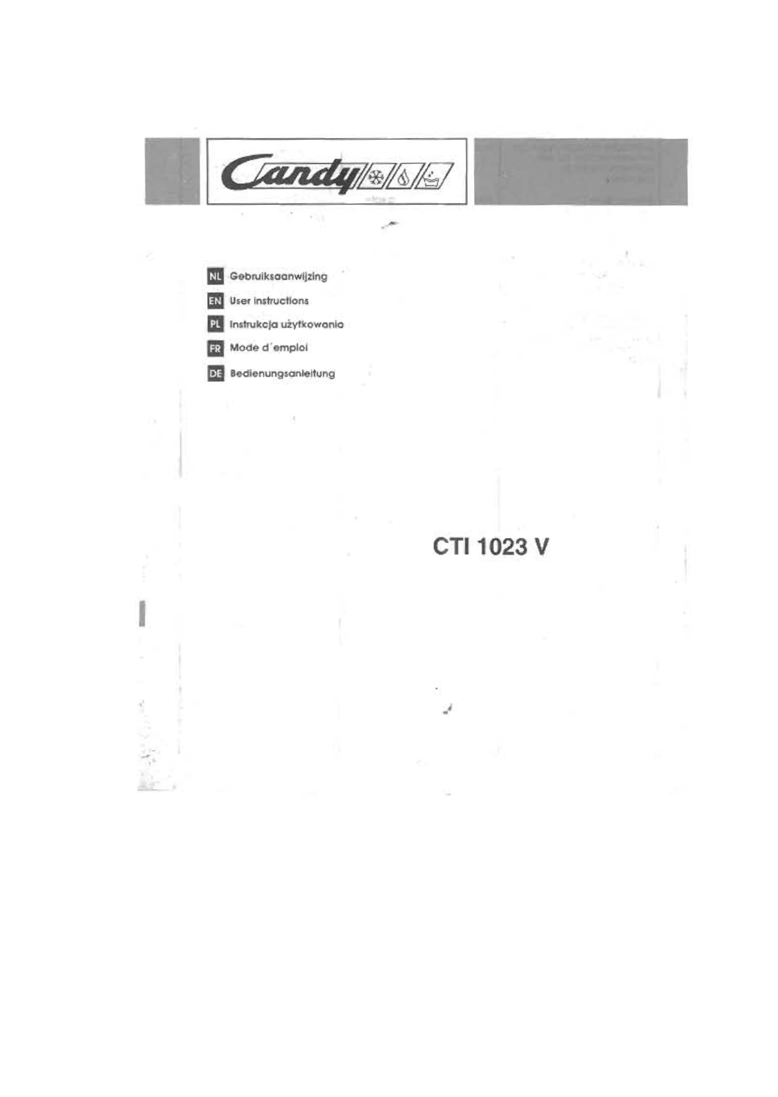 CANDY CTI 1023 V User Manual