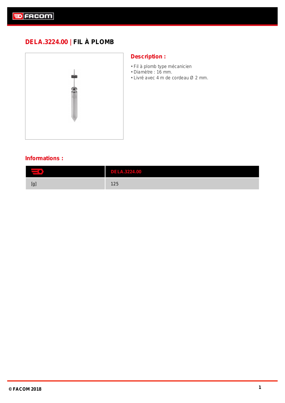 Facom DELA.3224.00 Specification - ManualMachine.com