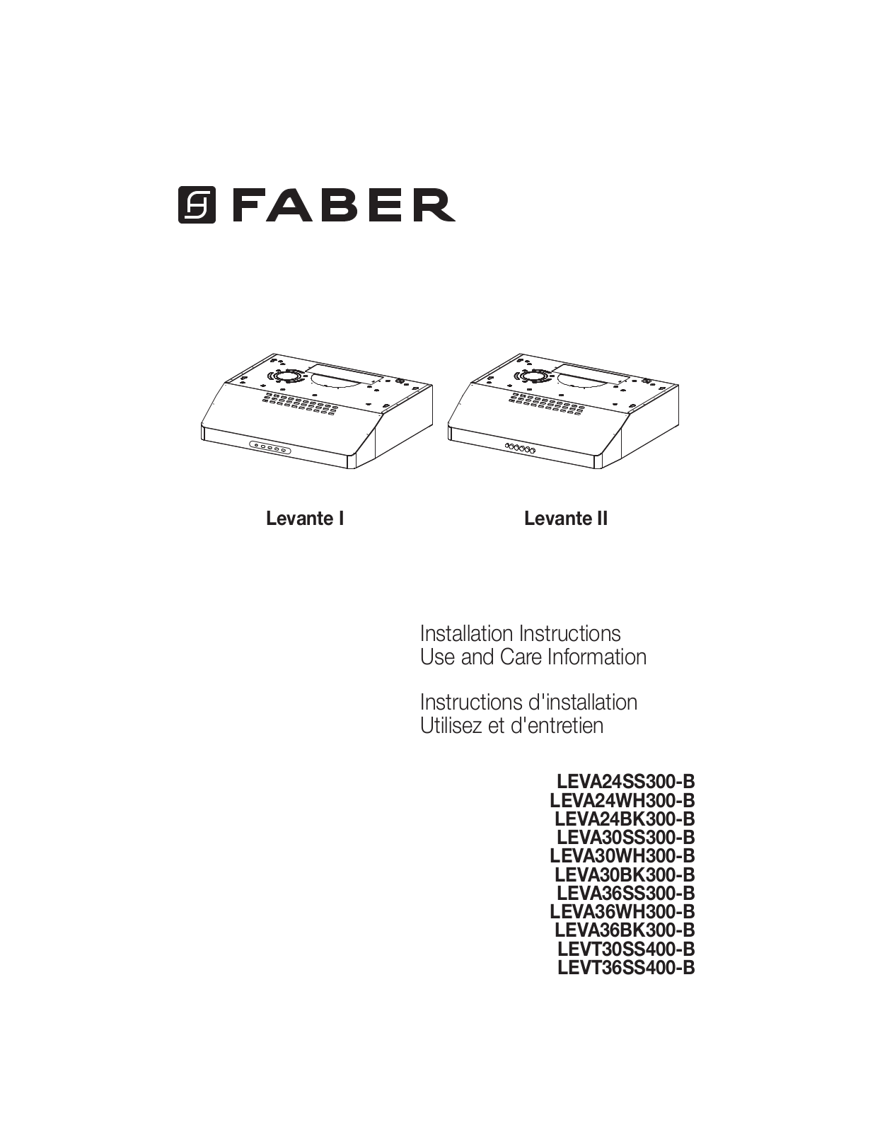 Faber LEVA24SS300B Installation manual