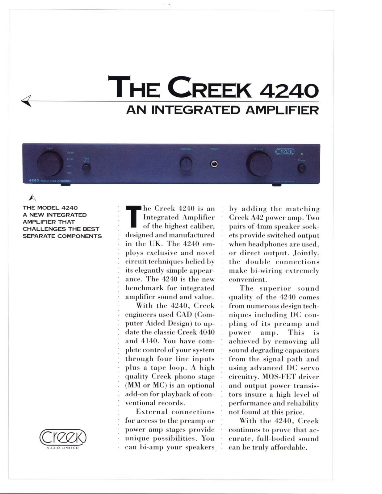 Creek 4240 Brochure