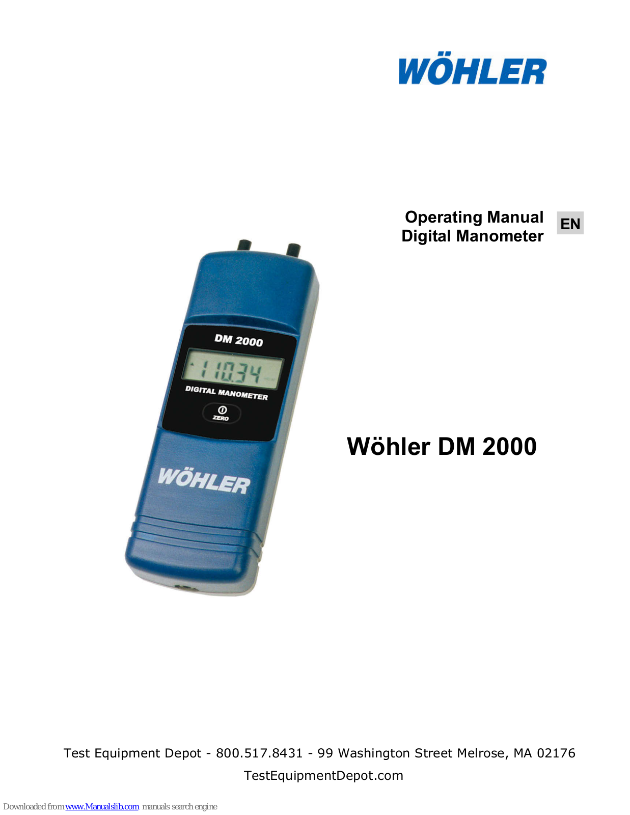 Wohler DM 2000 Operating Manual