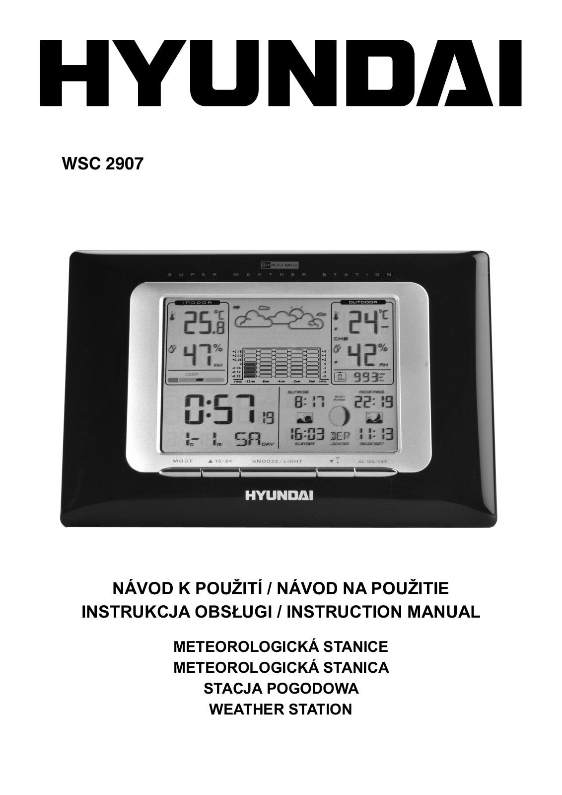 Hyundai WSC 2907B, WSC 2907W User Manual