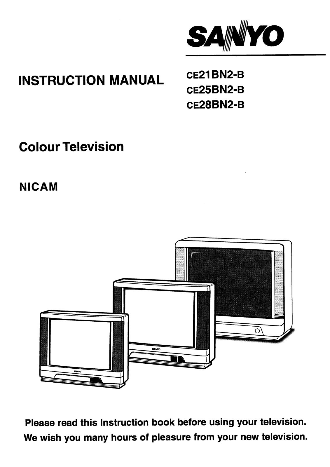 Sanyo CE28BN2-B, CE25BN2-B Instruction Manual