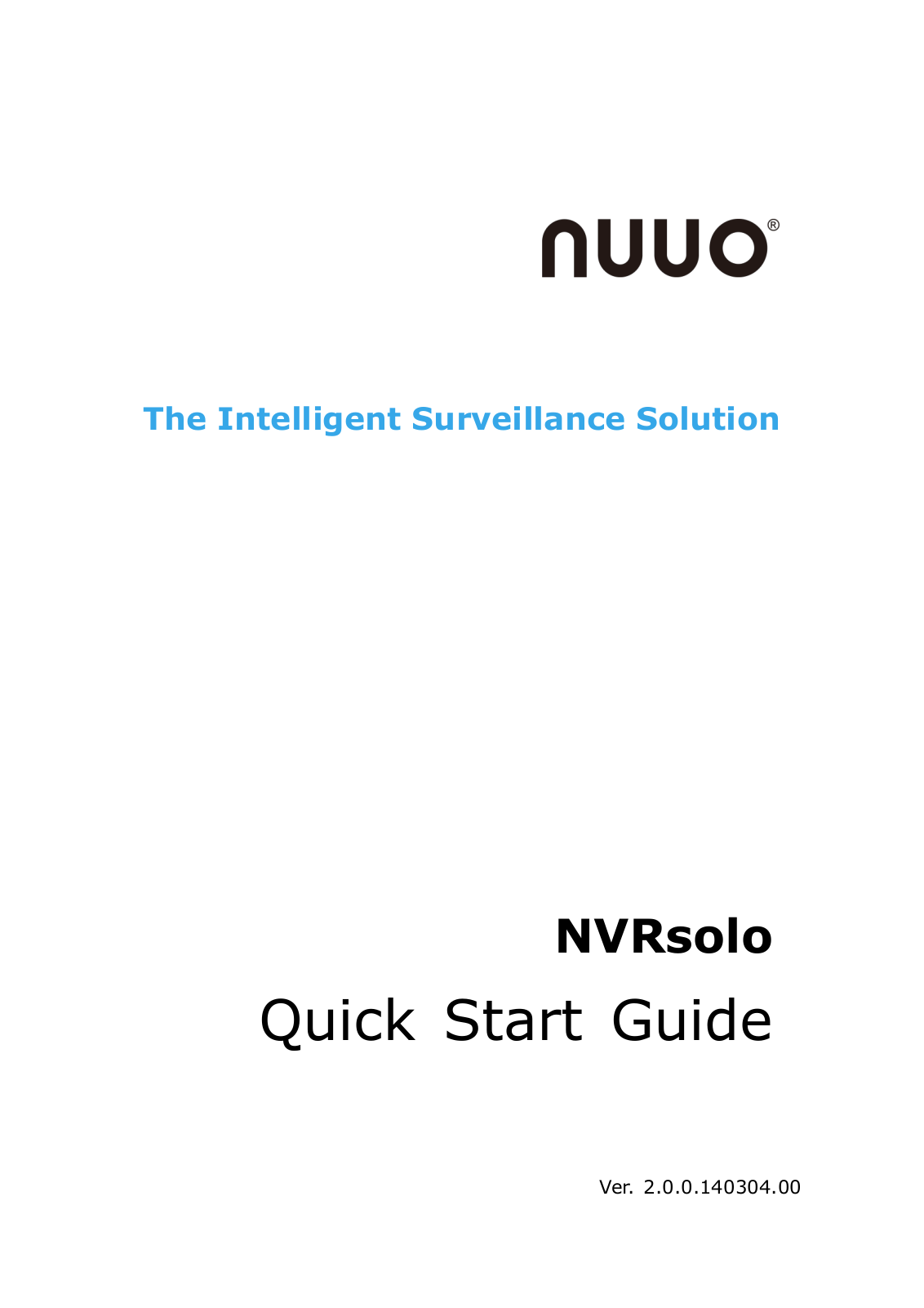 NUUO NVRsolo User Manual