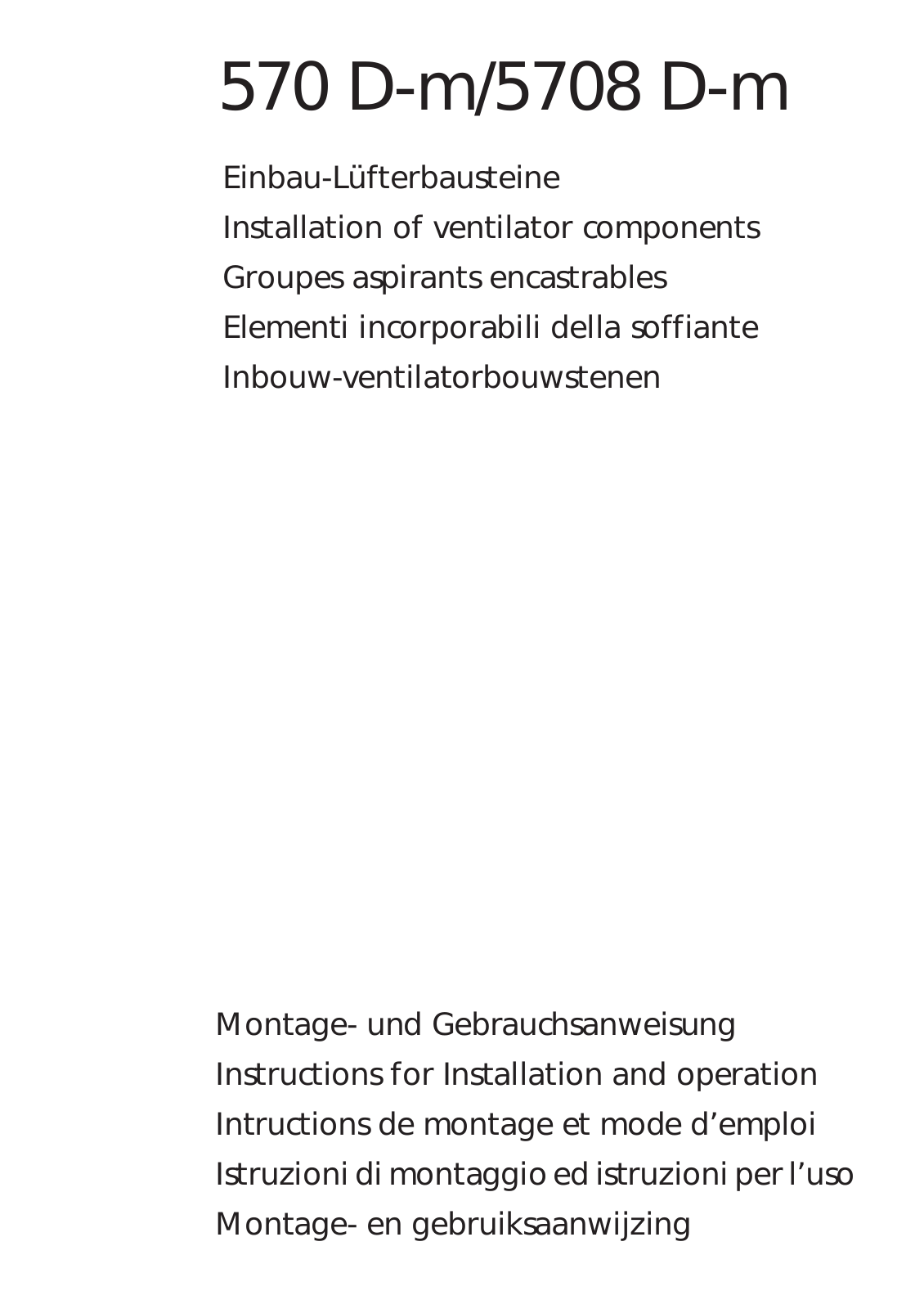 AEG-Electrolux 570D-M-GB User Manual