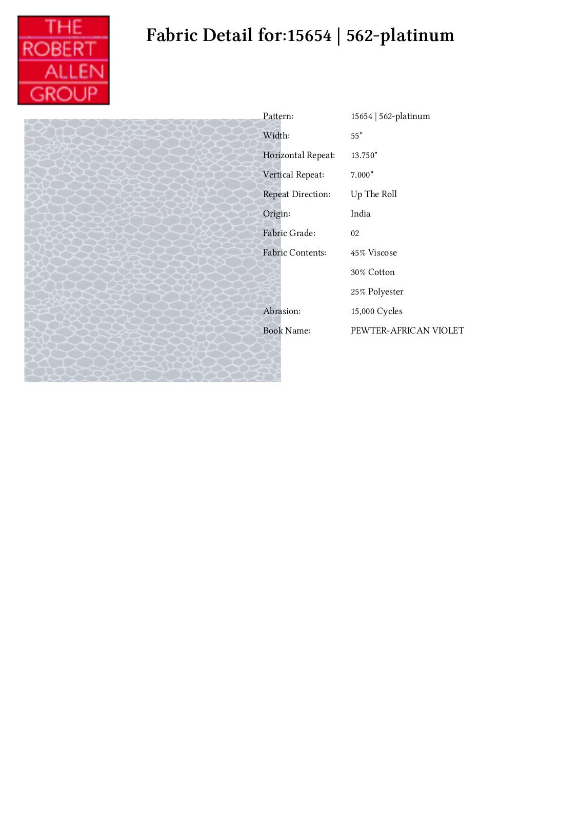 Duralee CRAL5215 Specifications - ManualMachine.com