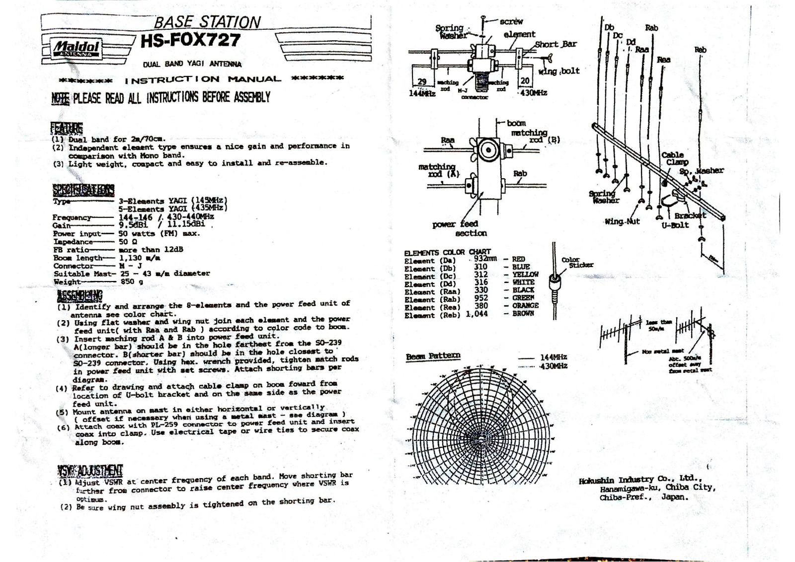 Maldol HS-FOX727 User guide - ManualMachine.com
