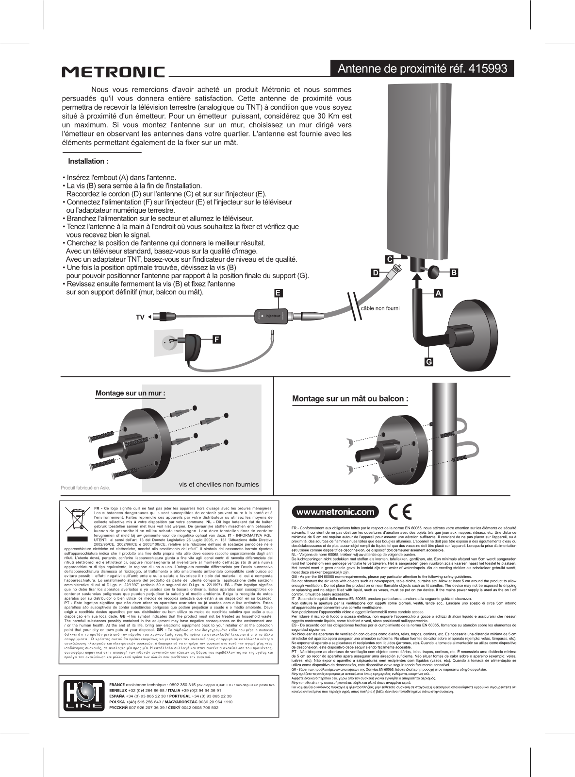 METRONIC 415993 User Manual