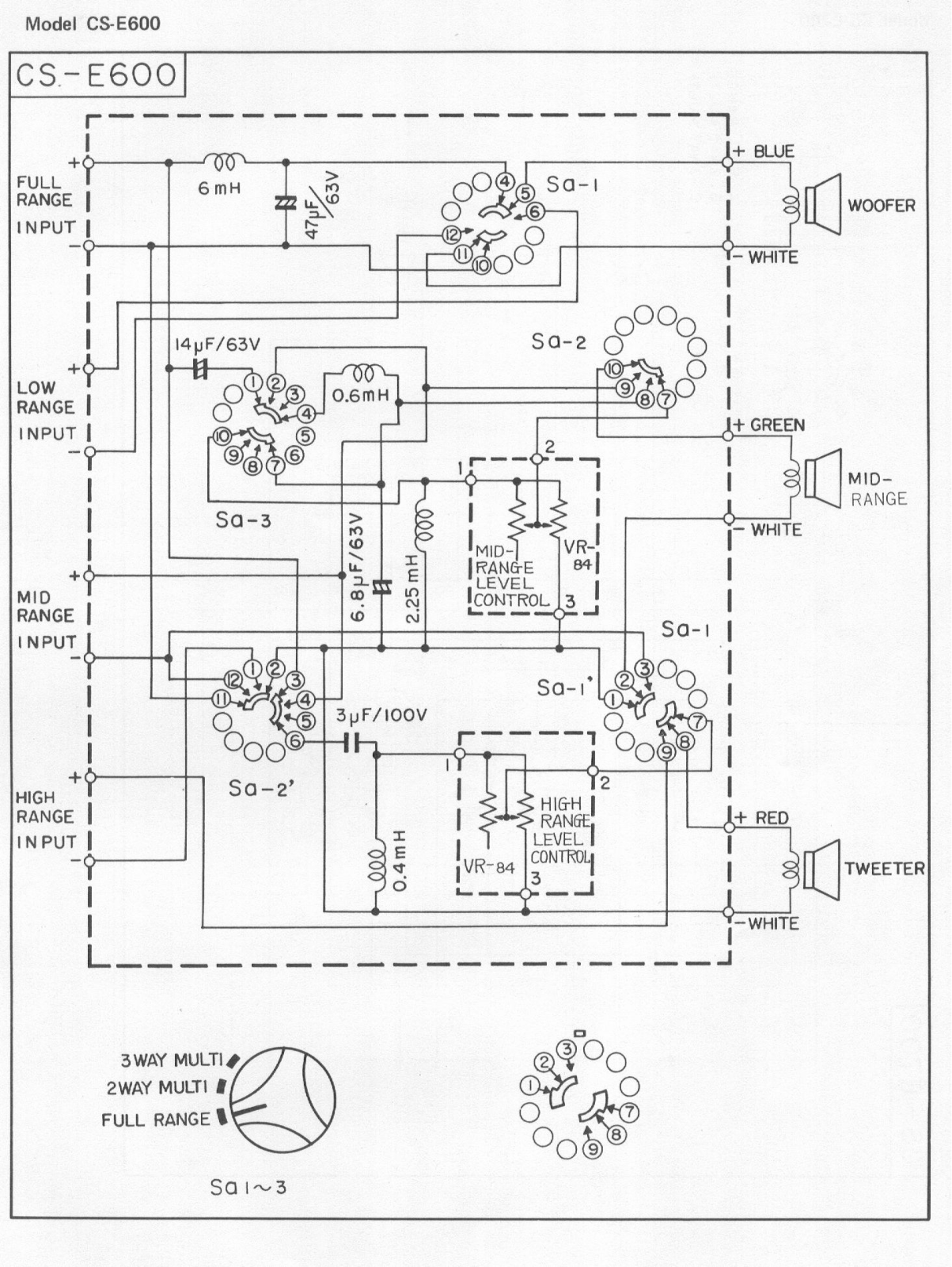 Pioneer CSE-600 Schematic