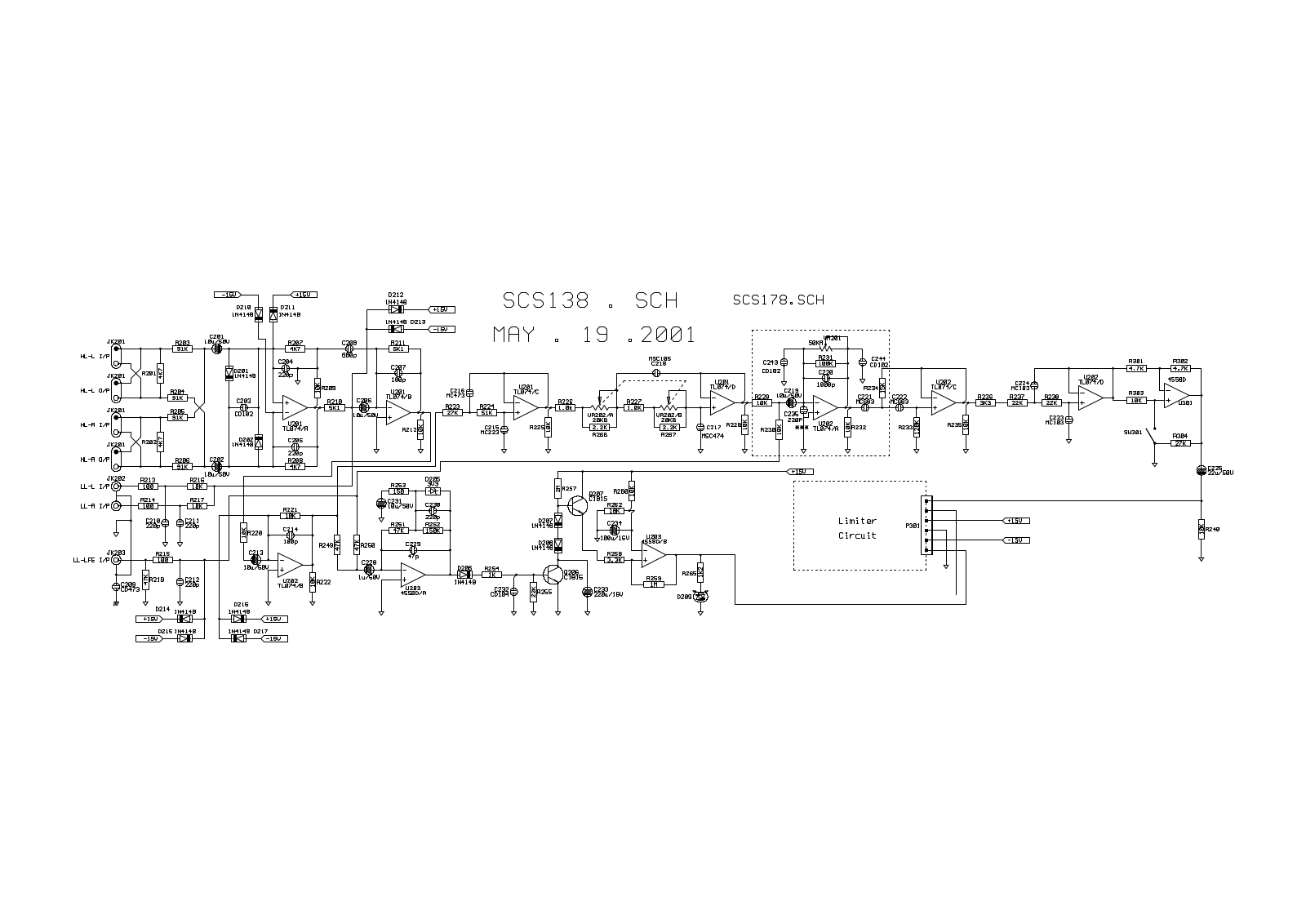 JBL SCS-178 Schematic