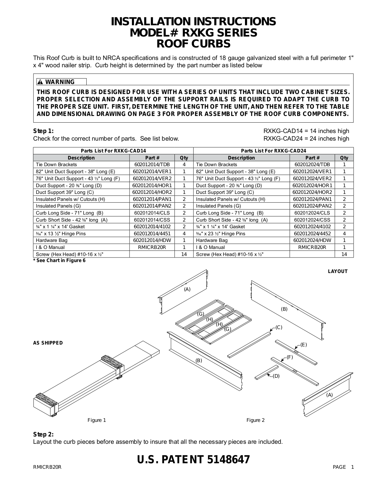 Rheem RXKG Installation Manual