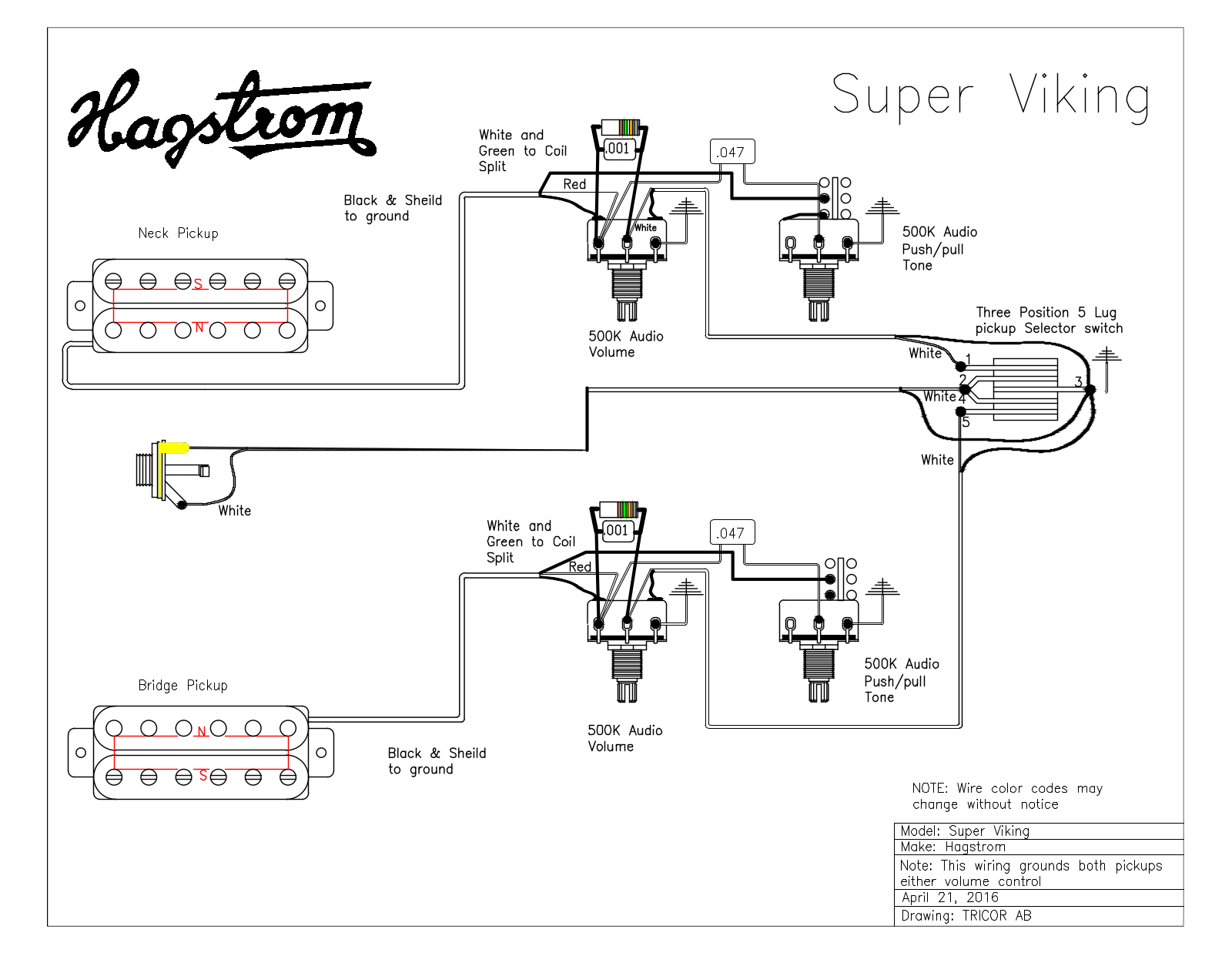 Hagstrom Super Viking Mde User manual