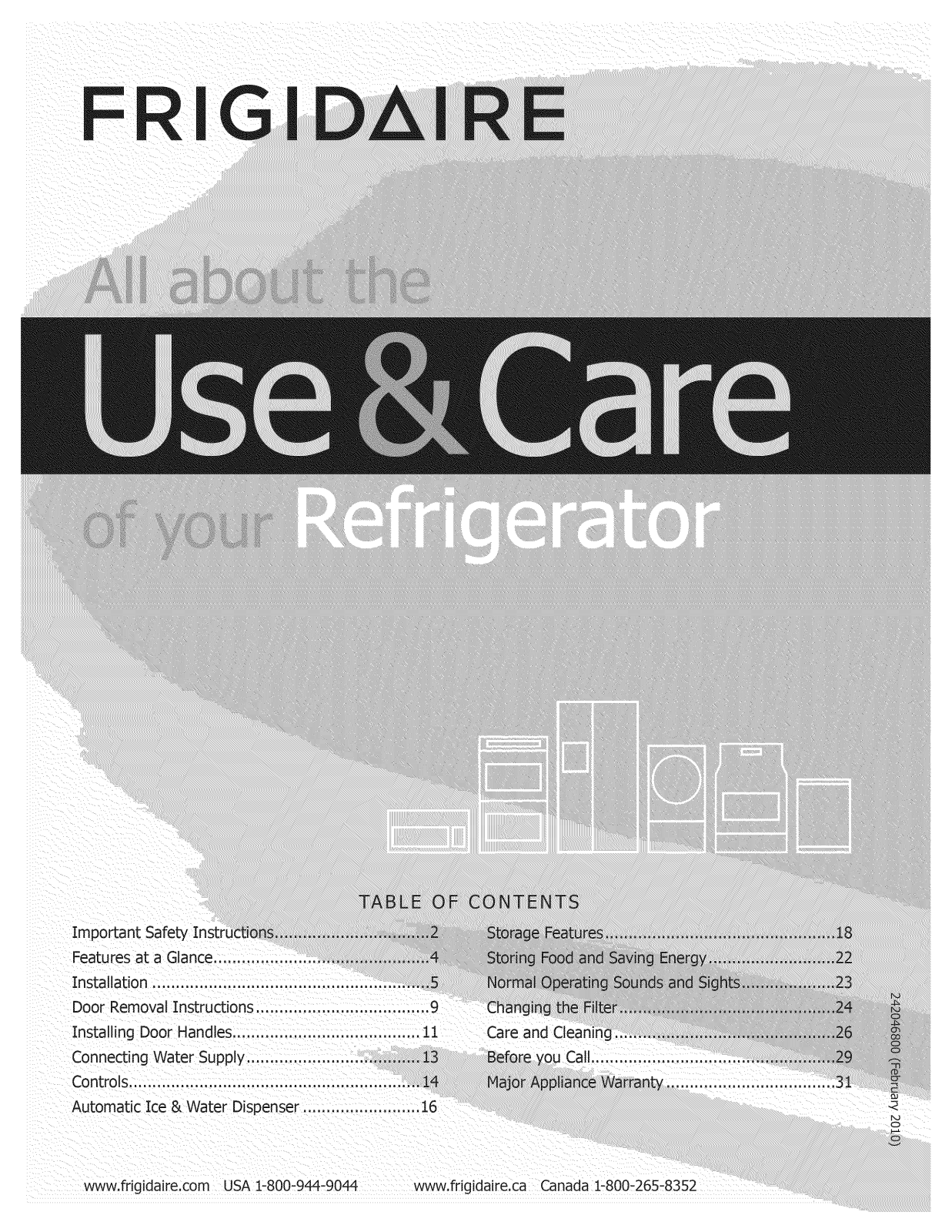Frigidaire FPHB2899LF3, FPHB2899LF2, FPHB2899LF1, FGUB2642LP1, FGUB2642LP0 Owner’s Manual - ManualMachine.com
