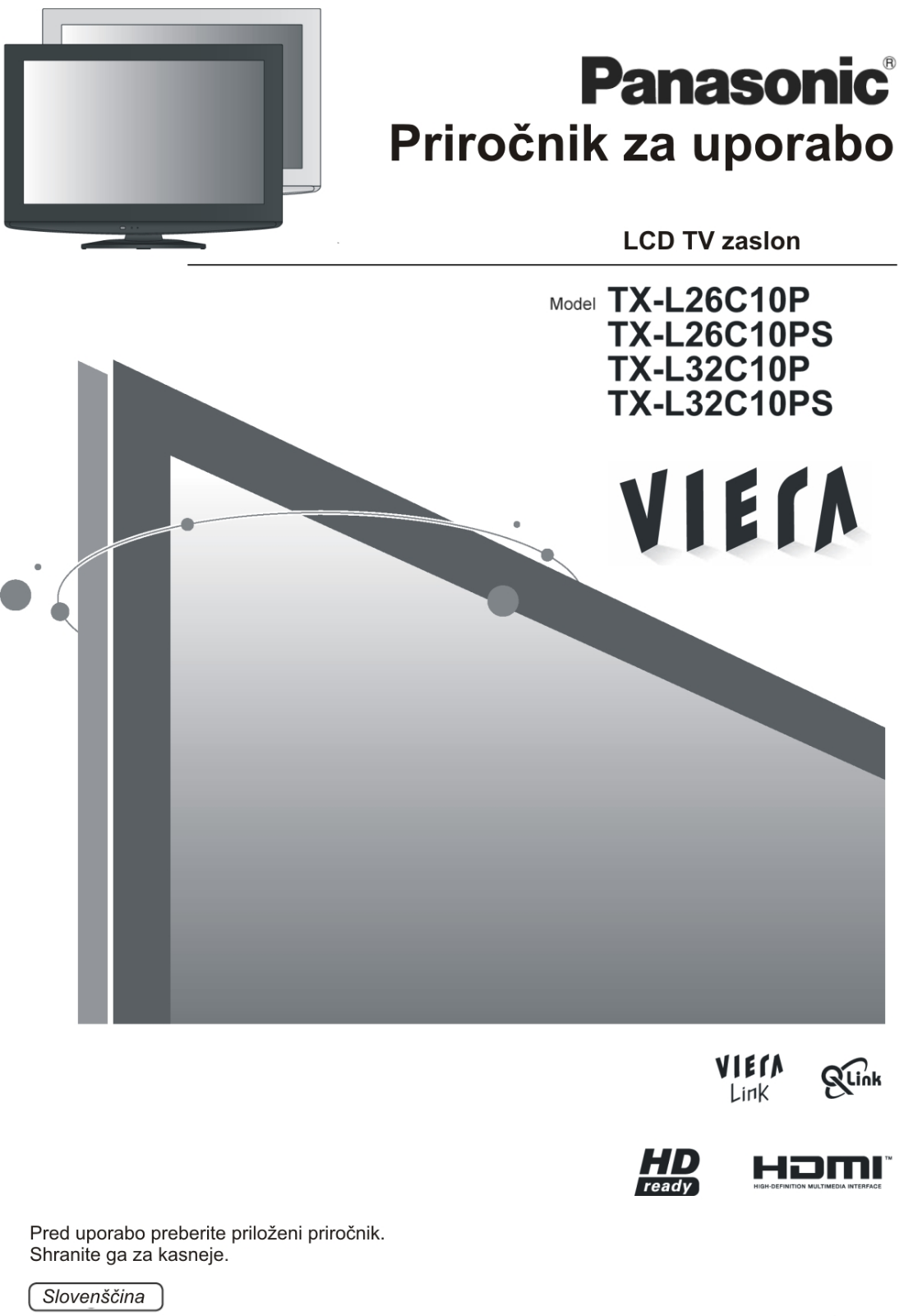 Panasonic TX-L32C10PS, TX-L32C10P, TX-L26C10P, TX-L26C10PS User Manual