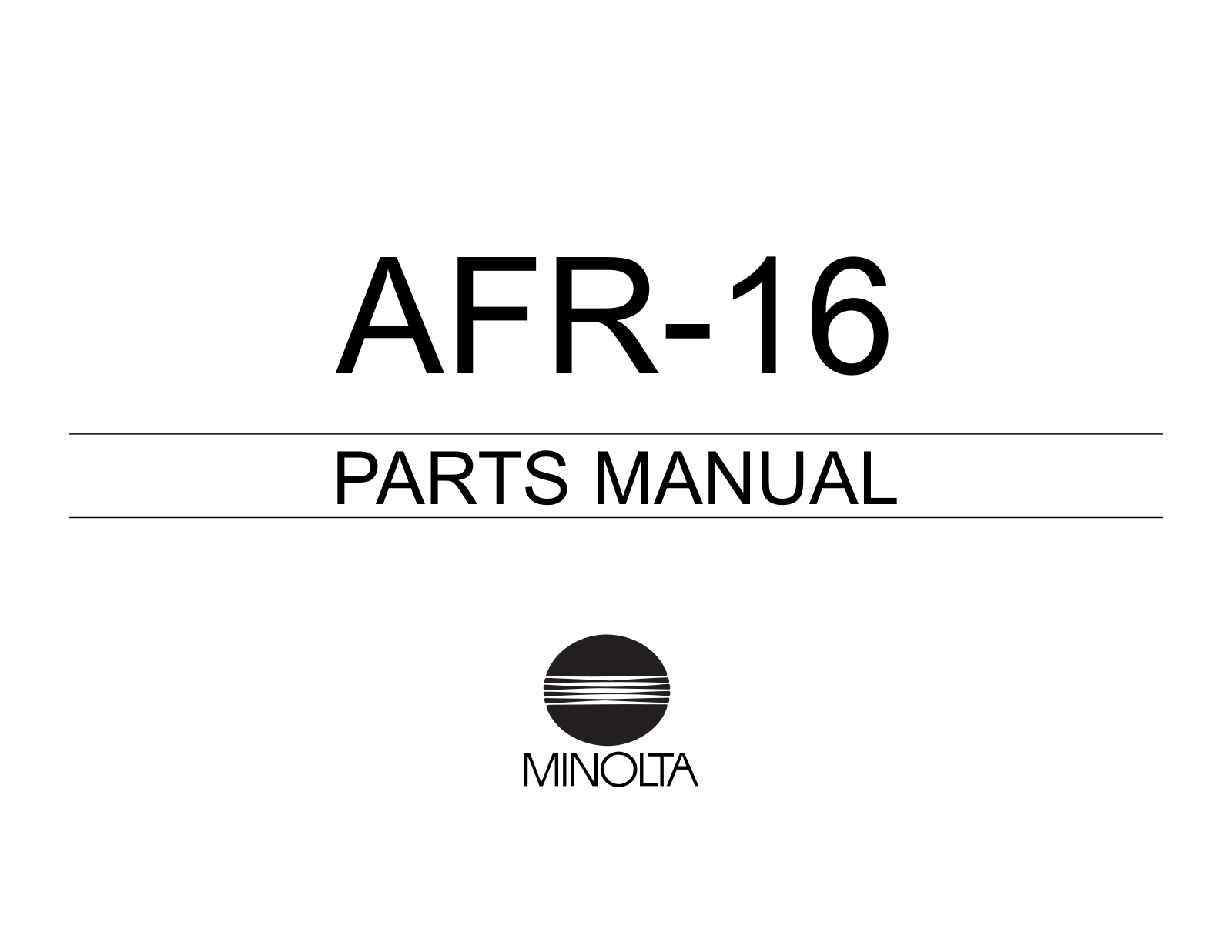 KONICA MINOLTA AFR16 Service Manual