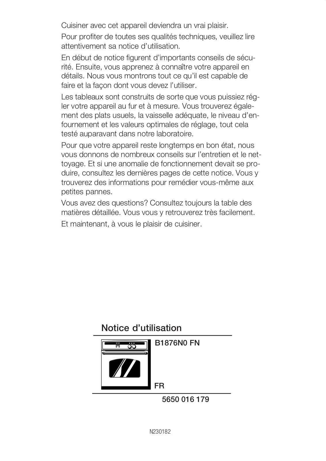 NEFF B 1876 N 2 User Manual