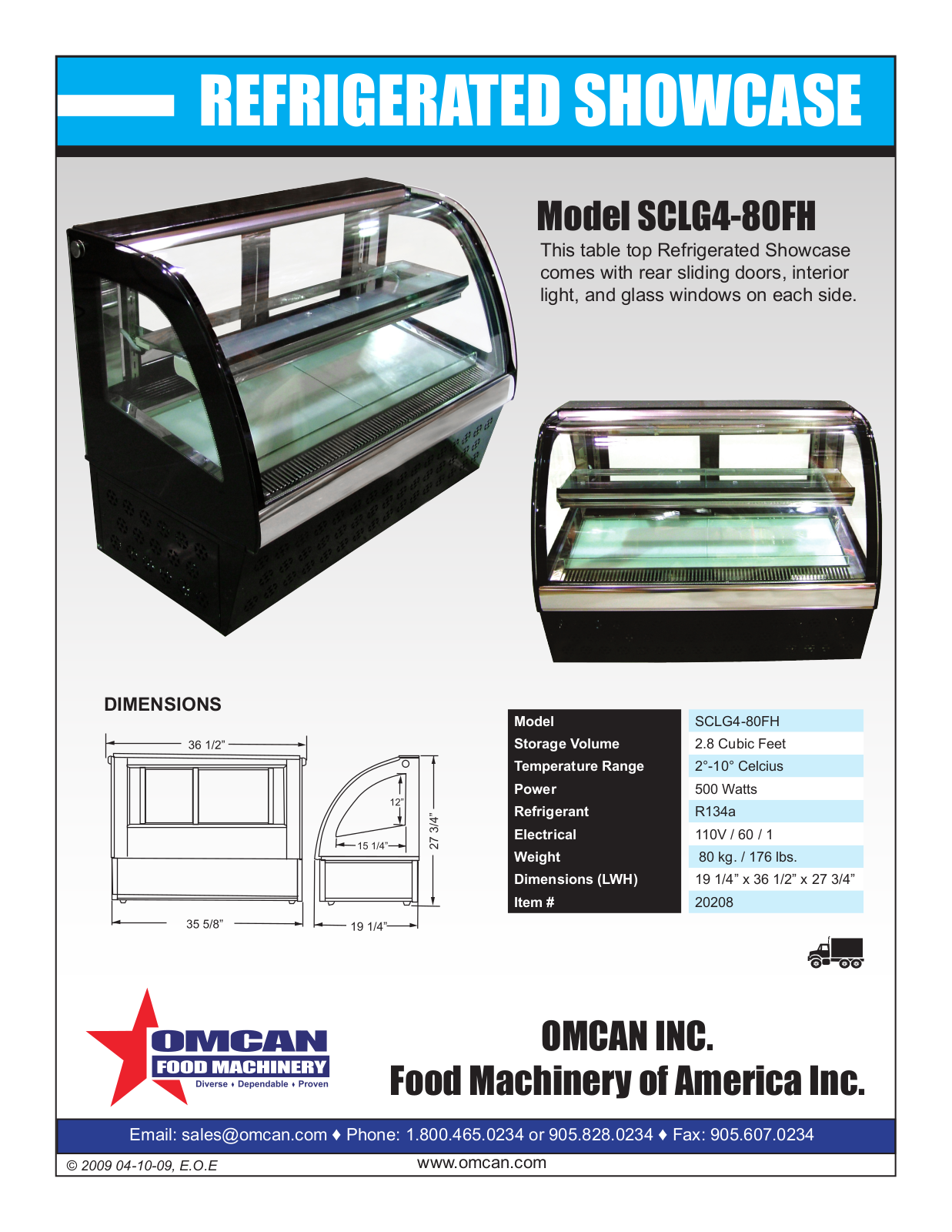 Omcan Food Machinery SCLG4-80FH User Manual