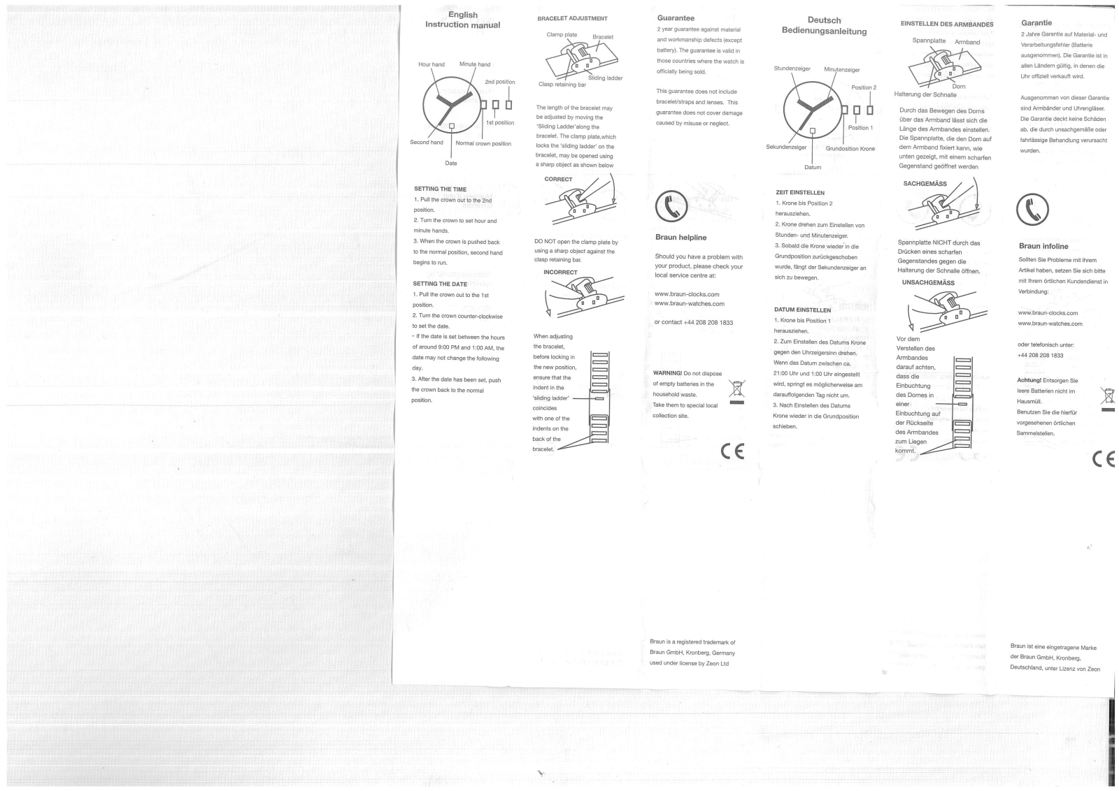 Braun BN0032G User guide