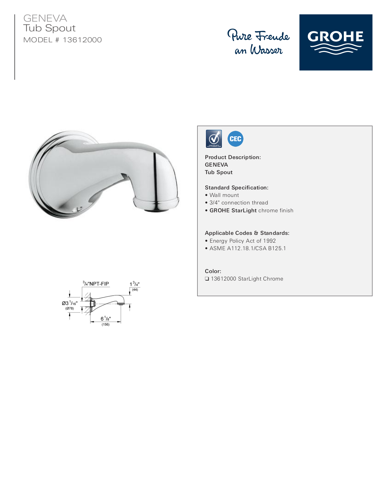 GROHE GRH5240 Specification - ManualMachine.com