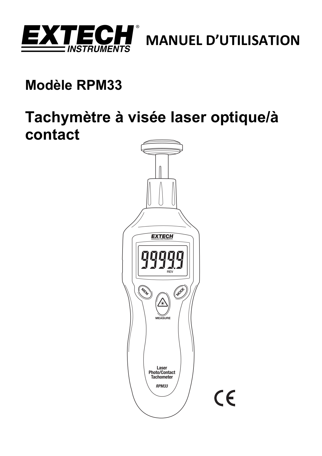 Extech RPM33 User guide