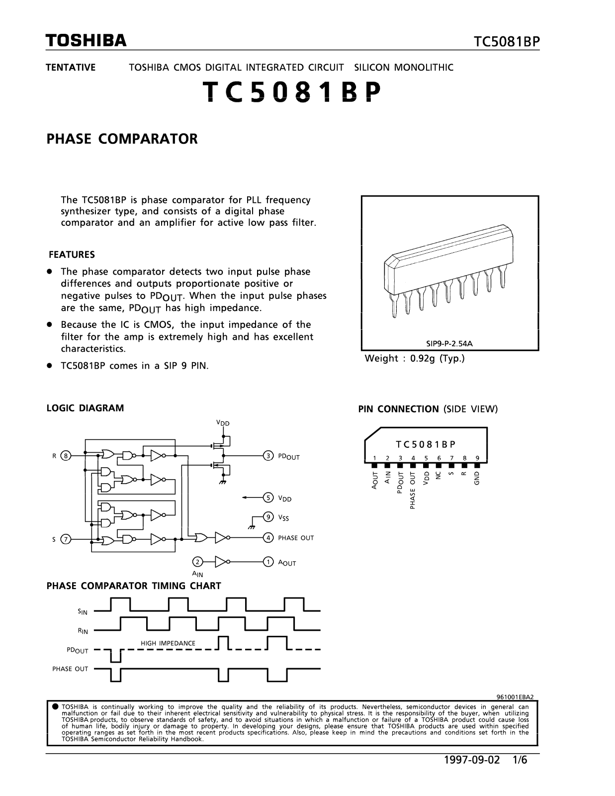 Toshiba TC5081BP Datasheet