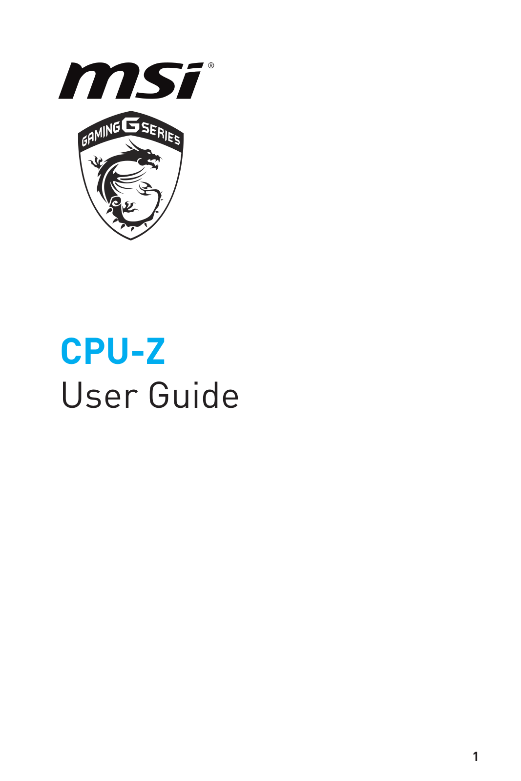 Msi Cpu-z User Manual