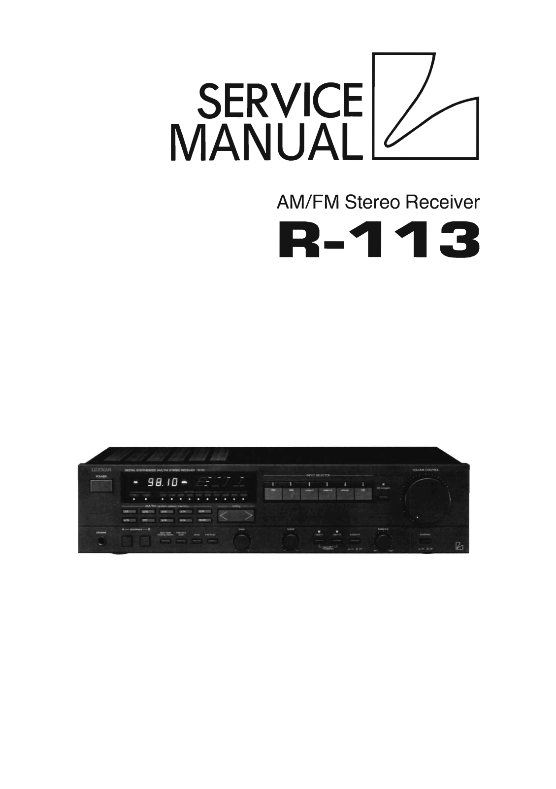 Luxman R-113 Service Manual