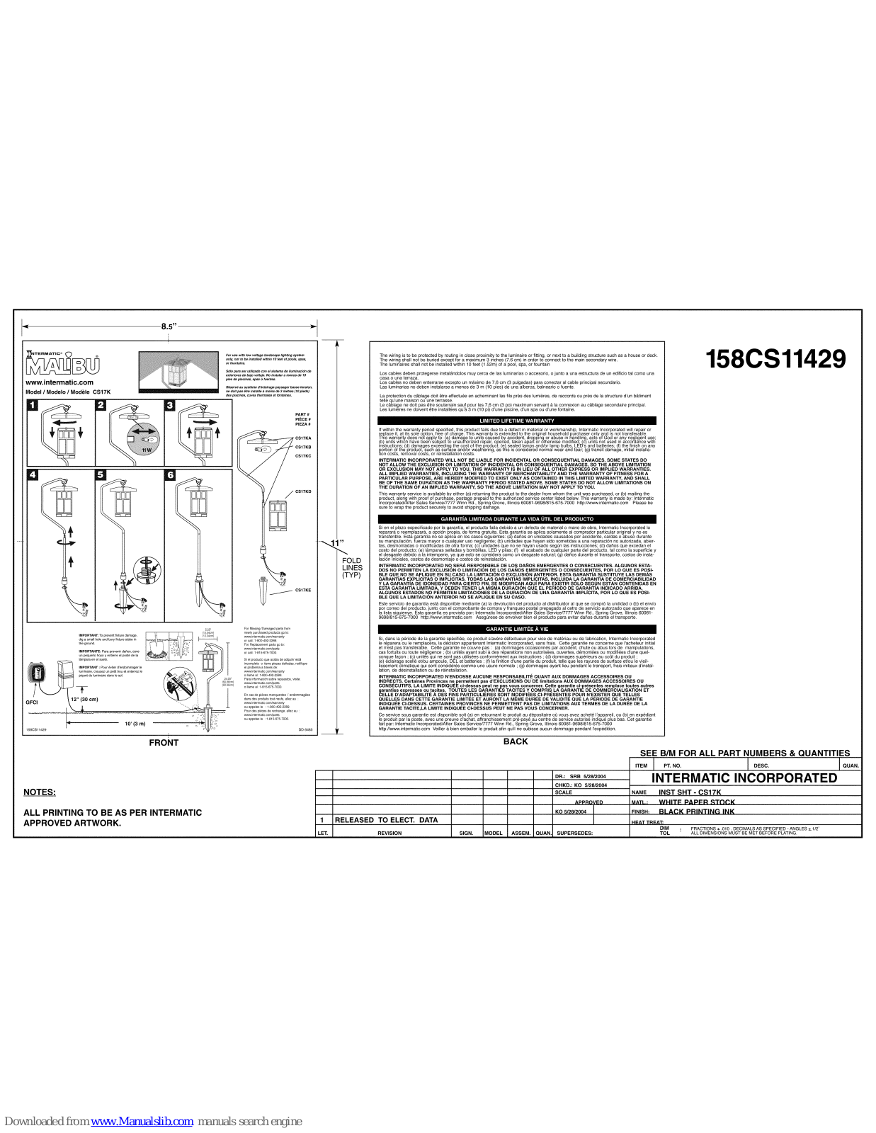 Malibu Boats CS17K Instructions Manual