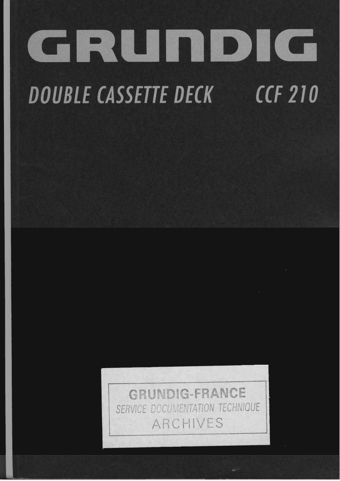 Grundig CCF-210 Owners Manual