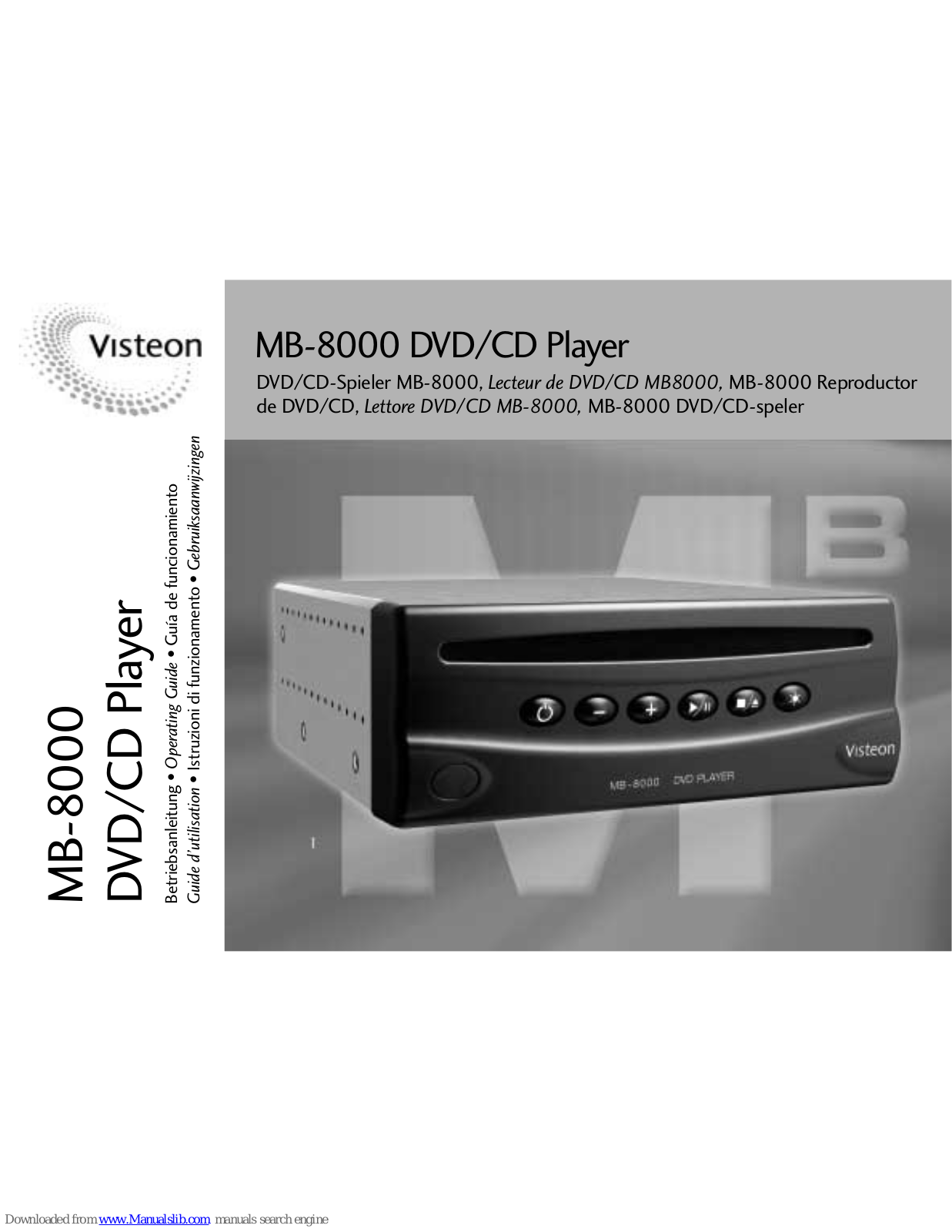 VISTEON MB-8000 Operating Manual