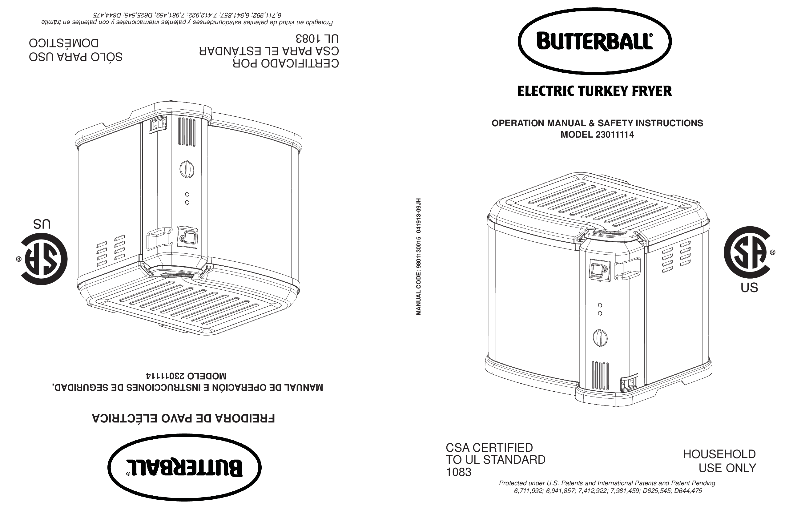 Masterbuilt Butterball XL Indoor Electric Turkey Fryer User Manual