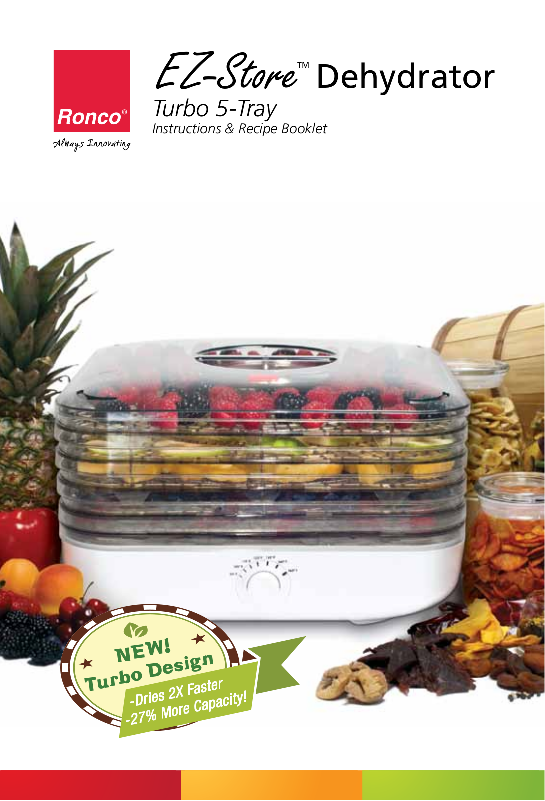 Ronco EZ-Store 5-Tray Turbo Dehydrator User Manual