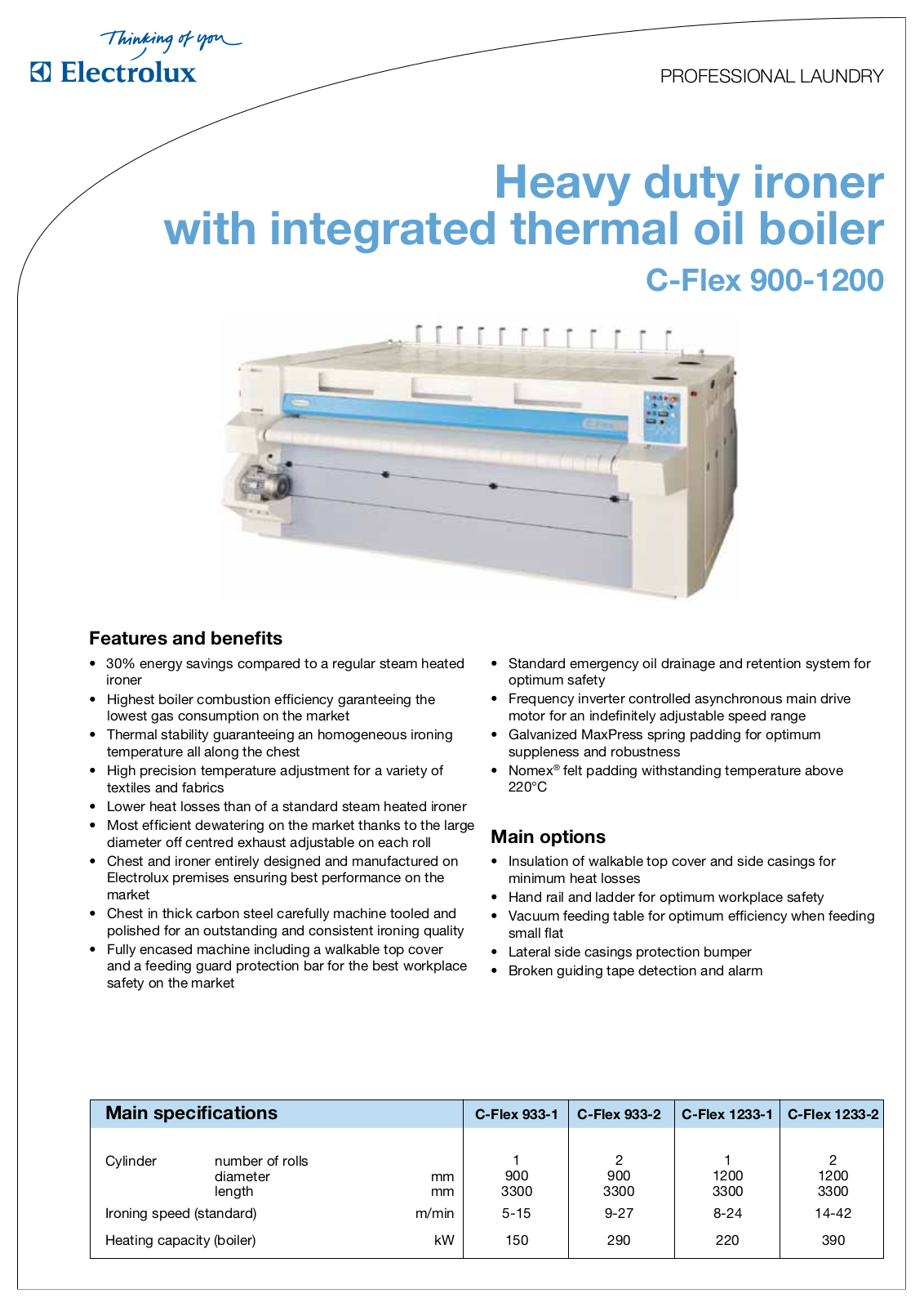 Electrolux C-FLEX 900  1, C-FLEX 1200  1 DATASHEET