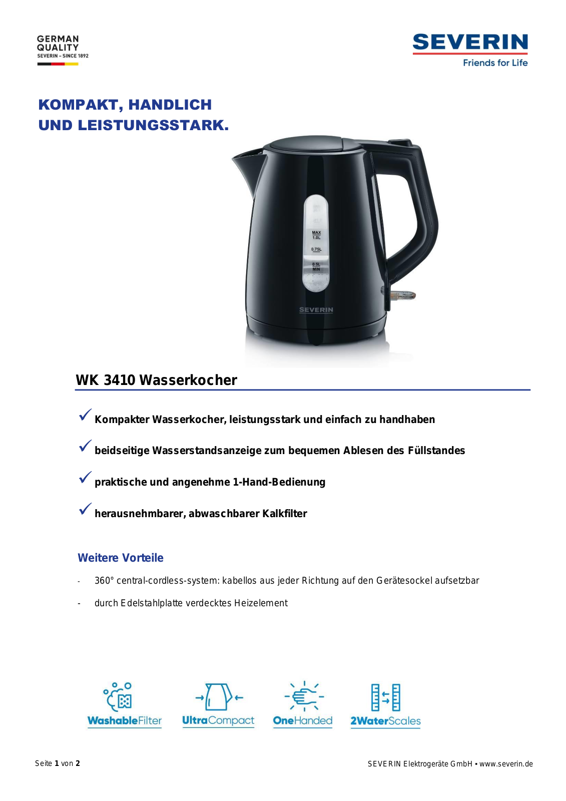 Severin WK 3410 Service Manual